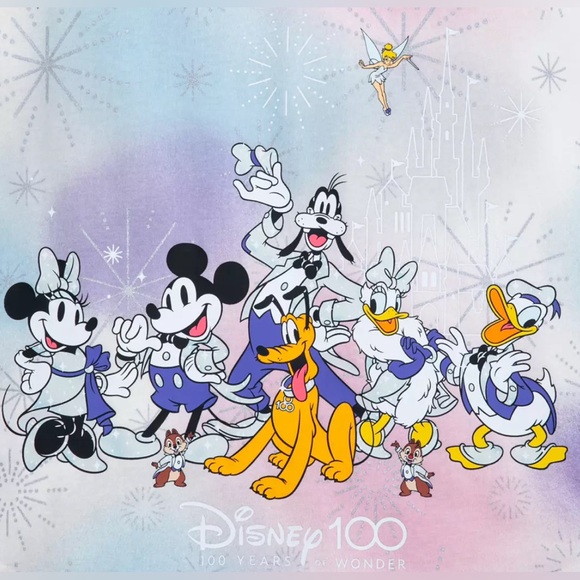 Mickey Mouse and Friends Glitter Disney100 Spirit Jersey in XXL Plus Size - Picture 4 of 10